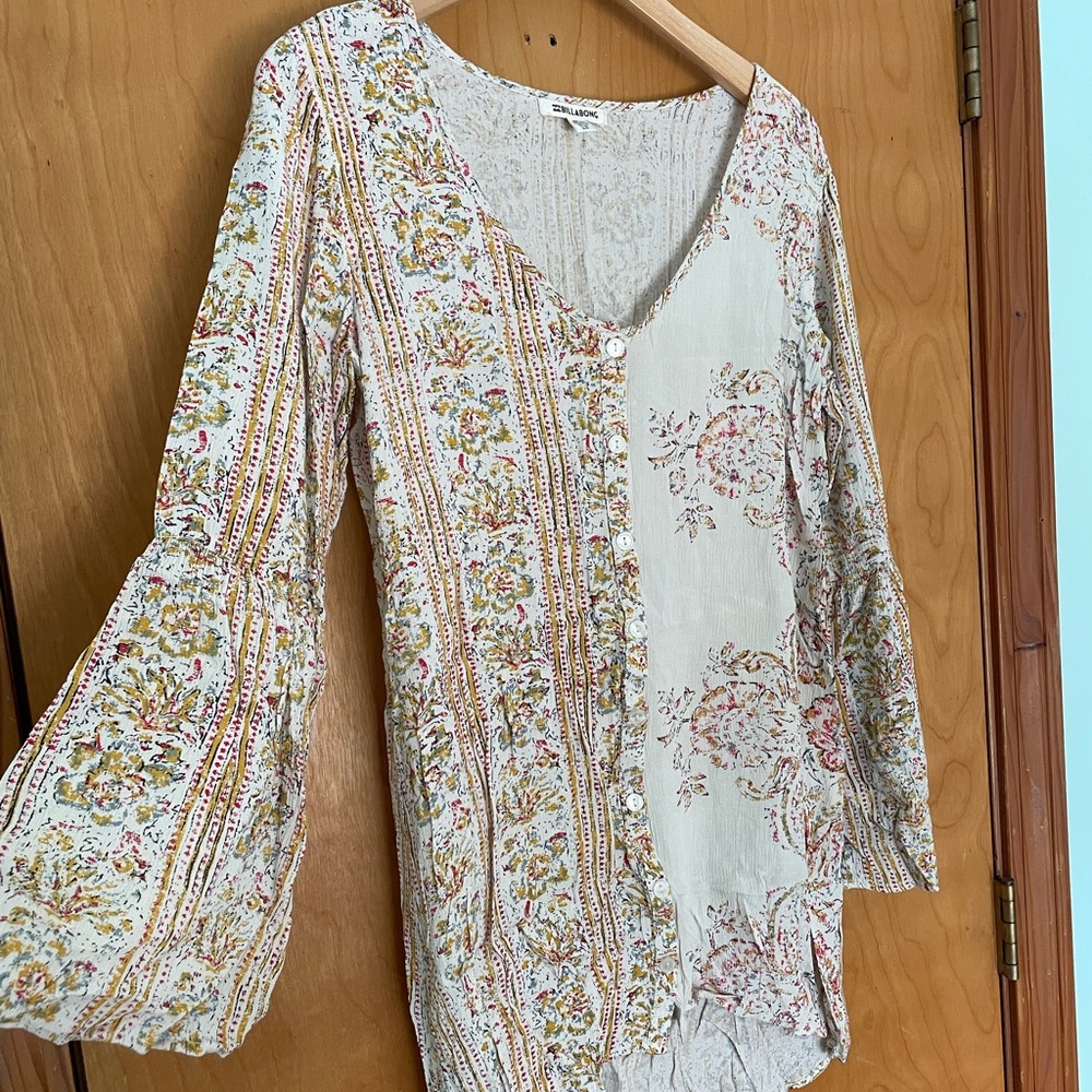 Billabong womens tunic long shirt lightweight